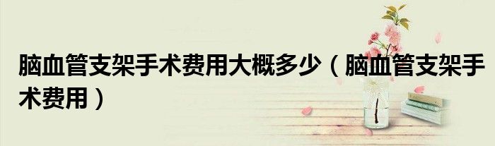 腦血管支架手術(shù)費(fèi)用大概多少（腦血管支架手術(shù)費(fèi)用）