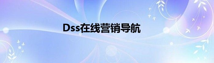 Dss在線營銷導航