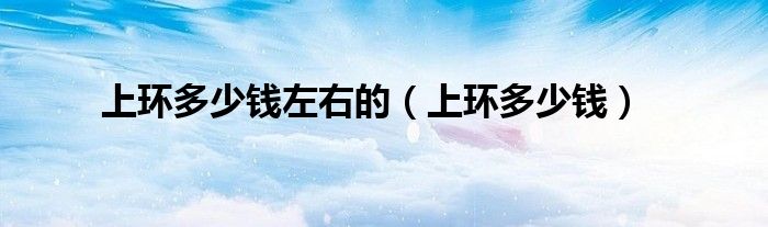 上環(huán)多少錢左右的(上環(huán)多少錢)