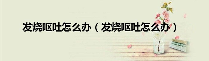 發(fā)燒嘔吐怎么辦（發(fā)燒嘔吐怎么辦）