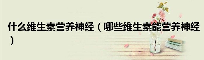 什么維生素營(yíng)養(yǎng)神經(jīng)(哪些維生素能營(yíng)養(yǎng)神經(jīng))