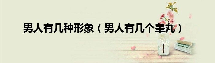 男人有幾種形象（男人有幾個睪丸）