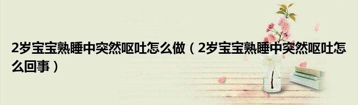 2歲寶寶熟睡中突然嘔吐怎么做（2歲寶寶熟睡中突然嘔吐怎么回事）