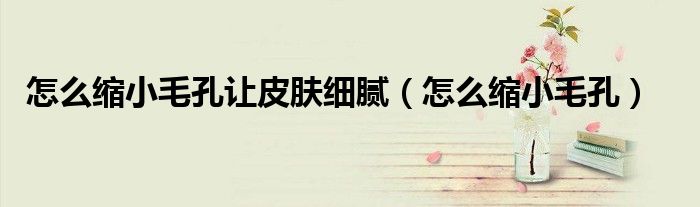 怎么縮小毛孔讓皮膚細(xì)膩（怎么縮小毛孔）