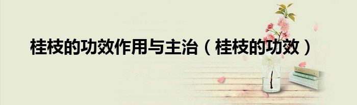 桂枝的功效作用與主治(桂枝的功效)