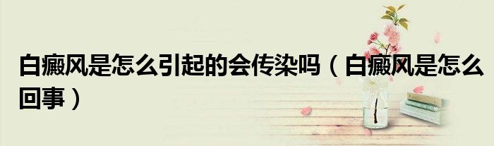 白癜風(fēng)是怎么引起的會傳染嗎（白癜風(fēng)是怎么回事）