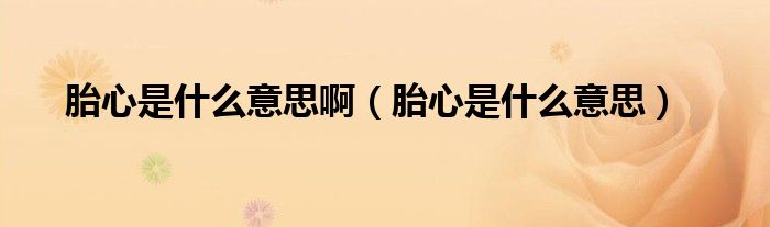 胎心是什么意思?。ㄌバ氖鞘裁匆馑迹?class='thumb lazy' /></a>
		    <header>
		<h2><a  href=