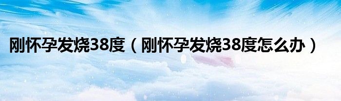 剛懷孕發(fā)燒38度（剛懷孕發(fā)燒38度怎么辦）
