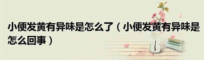 小便發(fā)黃有異味是怎么了（小便發(fā)黃有異味是怎么回事）