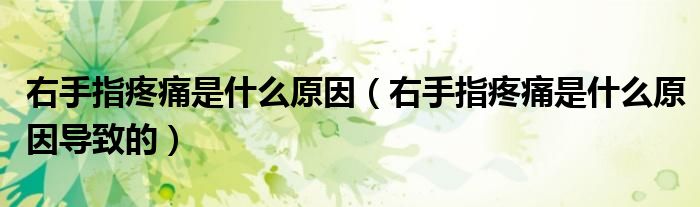 右手指疼痛是什么原因（右手指疼痛是什么原因?qū)е碌模?class='thumb lazy' /></a>
		    <header>
		<h2><a  href=
