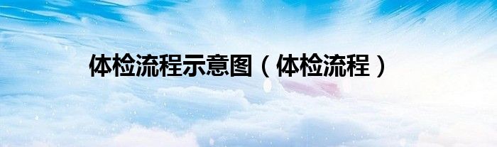 體檢流程示意圖（體檢流程）