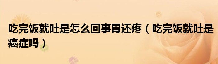 吃完飯就吐是怎么回事胃還疼（吃完飯就吐是癌癥嗎）