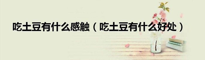吃土豆有什么感觸（吃土豆有什么好處）