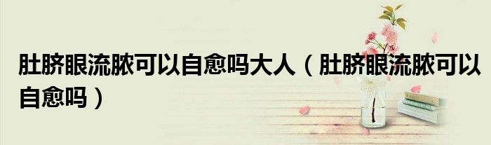 肚臍眼流膿可以自愈嗎大人（肚臍眼流膿可以自愈嗎）