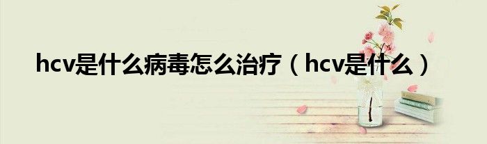 hcv是什么病毒怎么治療（hcv是什么）