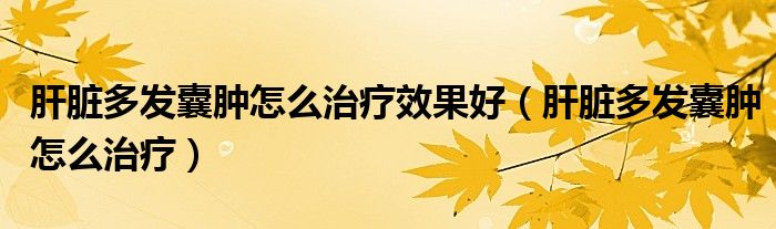 肝臟多發(fā)囊腫怎么治療效果好（肝臟多發(fā)囊腫怎么治療）