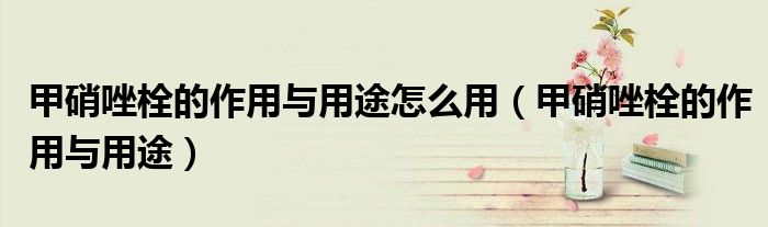 甲硝唑栓的作用與用途怎么用（甲硝唑栓的作用與用途）