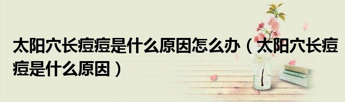 太陽穴長痘痘是什么原因怎么辦（太陽穴長痘痘是什么原因）