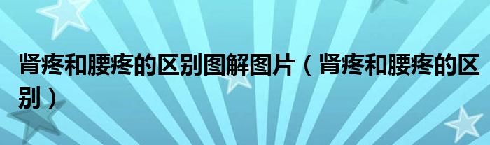腎疼和腰疼的區(qū)別圖解圖片（腎疼和腰疼的區(qū)別）