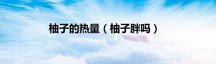 柚子的熱量（柚子胖嗎）