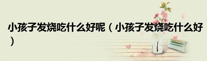 小孩子發(fā)燒吃什么好呢（小孩子發(fā)燒吃什么好）