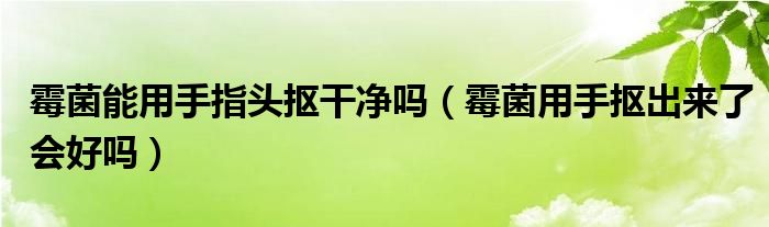 霉菌能用手指頭摳干凈嗎（霉菌用手摳出來了會好嗎）
