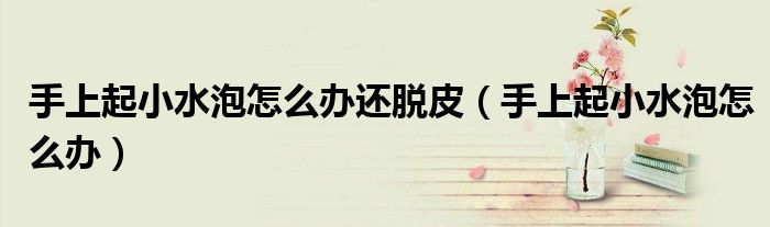 手上起小水泡怎么辦還脫皮（手上起小水泡怎么辦）