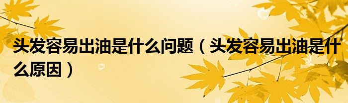 頭發(fā)容易出油是什么問(wèn)題（頭發(fā)容易出油是什么原因）