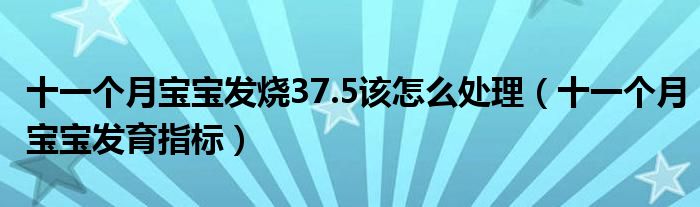 十一個月寶寶發(fā)燒37.5該怎么處理（十一個月寶寶發(fā)育指標）