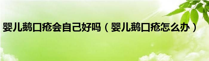 嬰兒鵝口瘡會自己好嗎（嬰兒鵝口瘡怎么辦）