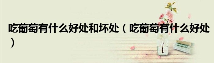 吃葡萄有什么好處和壞處（吃葡萄有什么好處）