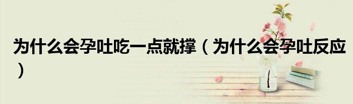 為什么會(huì)孕吐吃一點(diǎn)就撐（為什么會(huì)孕吐反應(yīng)）