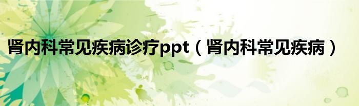 腎內(nèi)科常見(jiàn)疾病診療ppt（腎內(nèi)科常見(jiàn)疾?。?class='thumb lazy' /></a>
		    <header>
		<h2><a  href=