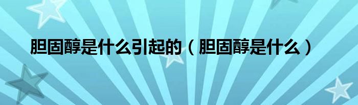 膽固醇是什么引起的（膽固醇是什么）