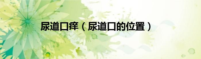 尿道口癢(尿道口的位置)