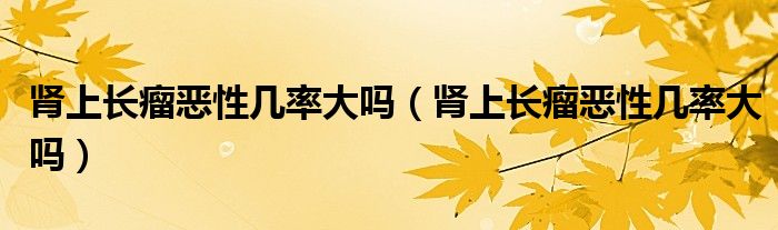 腎上長(zhǎng)瘤惡性幾率大嗎（腎上長(zhǎng)瘤惡性幾率大嗎）