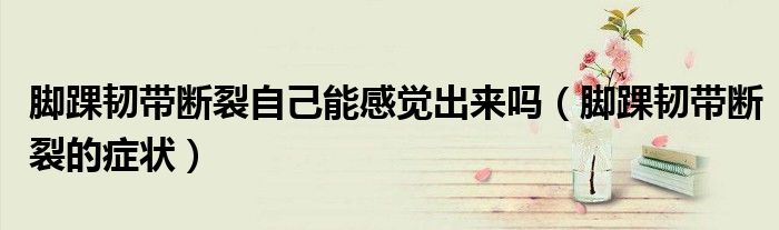 腳踝韌帶斷裂自己能感覺出來嗎(腳踝韌帶斷裂的癥狀)