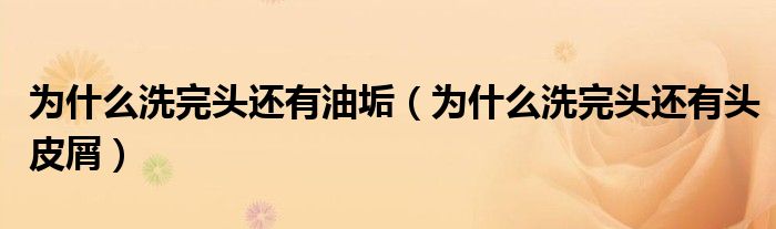 為什么洗完頭還有油垢(為什么洗完頭還有頭皮屑)