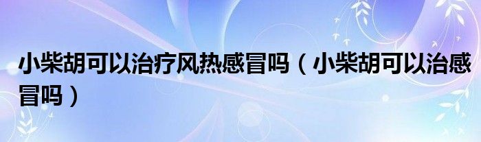 小柴胡可以治療風(fēng)熱感冒嗎（小柴胡可以治感冒嗎）