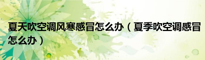 夏天吹空調(diào)風(fēng)寒感冒怎么辦（夏季吹空調(diào)感冒怎么辦）