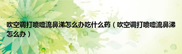 吹空調打噴嚏流鼻涕怎么辦吃什么藥（吹空調打噴嚏流鼻涕怎么辦）