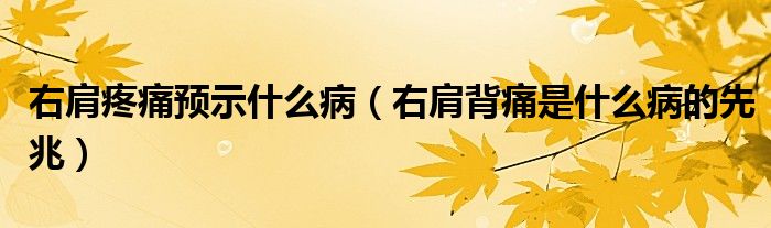 右肩疼痛預(yù)示什么?。ㄓ壹绫惩词鞘裁床〉南日祝? /></span>
		<span id=