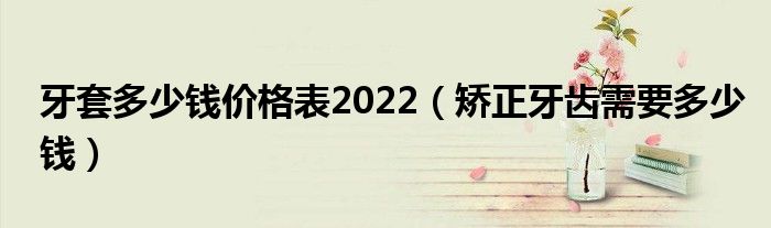 牙套多少錢價(jià)格表2022（矯正牙齒需要多少錢）