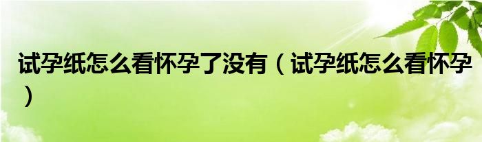 試孕紙?jiān)趺纯磻言辛藳]有（試孕紙?jiān)趺纯磻言校?class='thumb lazy' /></a>
		    <header>
		<h2><a  href=