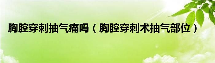 胸腔穿刺抽氣痛嗎（胸腔穿刺術抽氣部位）