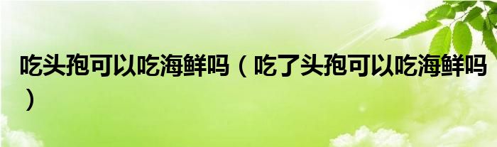 吃頭孢可以吃海鮮嗎（吃了頭孢可以吃海鮮嗎）