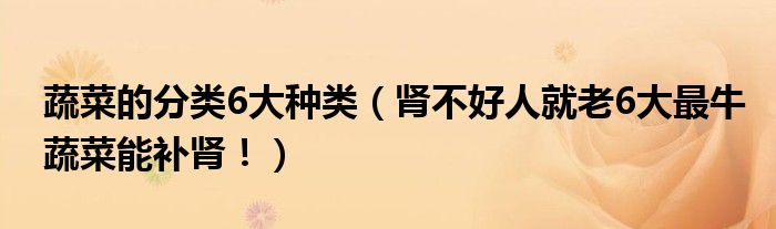 蔬菜的分類6大種類（腎不好人就老6大最牛蔬菜能補腎?。? /></span>
		<span id=