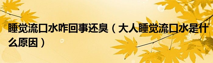 睡覺(jué)流口水咋回事還臭（大人睡覺(jué)流口水是什么原因）