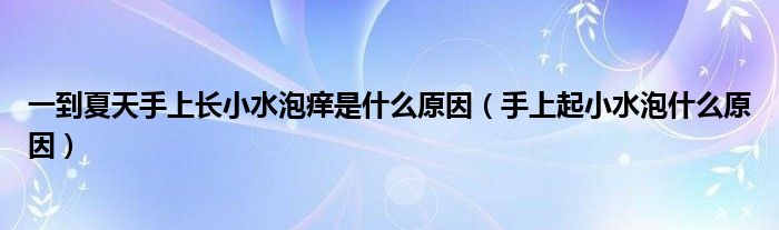 一到夏天手上長(zhǎng)小水泡癢是什么原因（手上起小水泡什么原因）