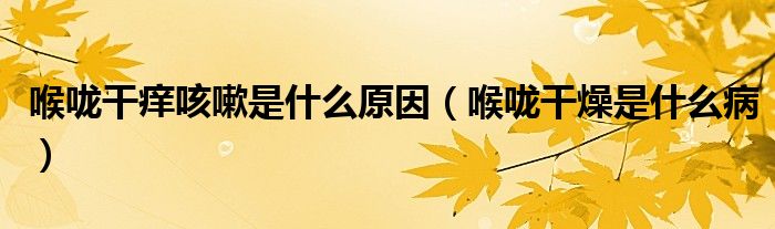 喉嚨干癢咳嗽是什么原因（喉嚨干燥是什么?。?class='thumb lazy' /></a>
		    <header>
		<h2><a  href=